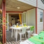 vue chalet camping baie-de-douarnenez